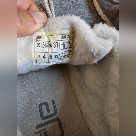 Hey Dude Britt Charcoal Women's Size 6 - Picture 3 of 9